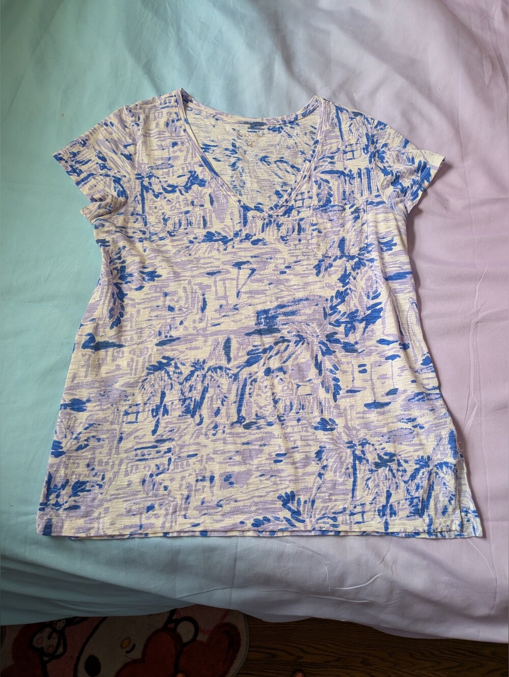 Lilly Pulitzer Medium T-shirt Rock The Dock EUC